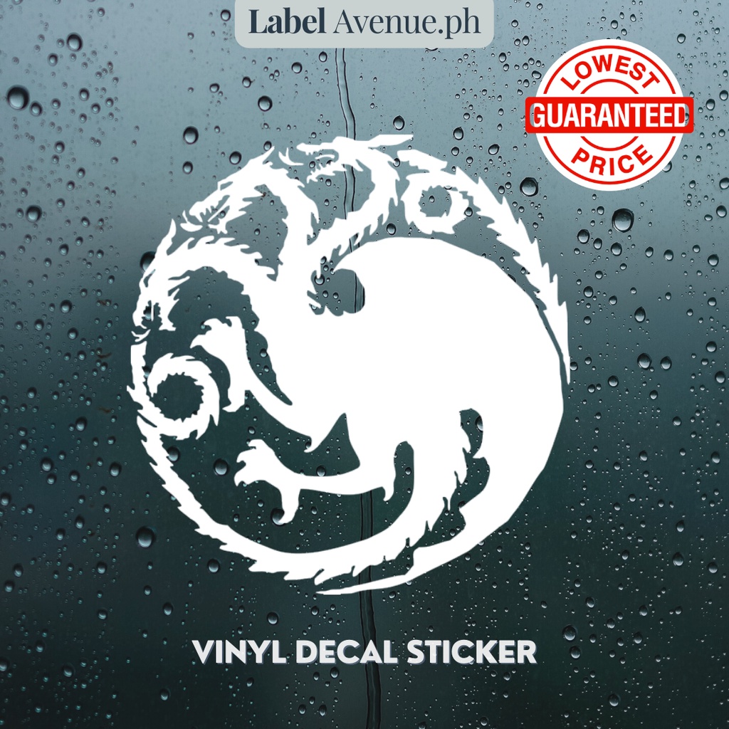 House Targaryen Sigil Decal Three Headed Dragon Decal Game of