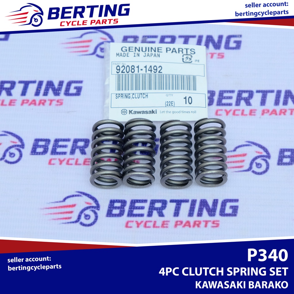 4PC CLUTCH SPRING Kawasaki Barako B1 B2 Genuine 920811492 Shopee