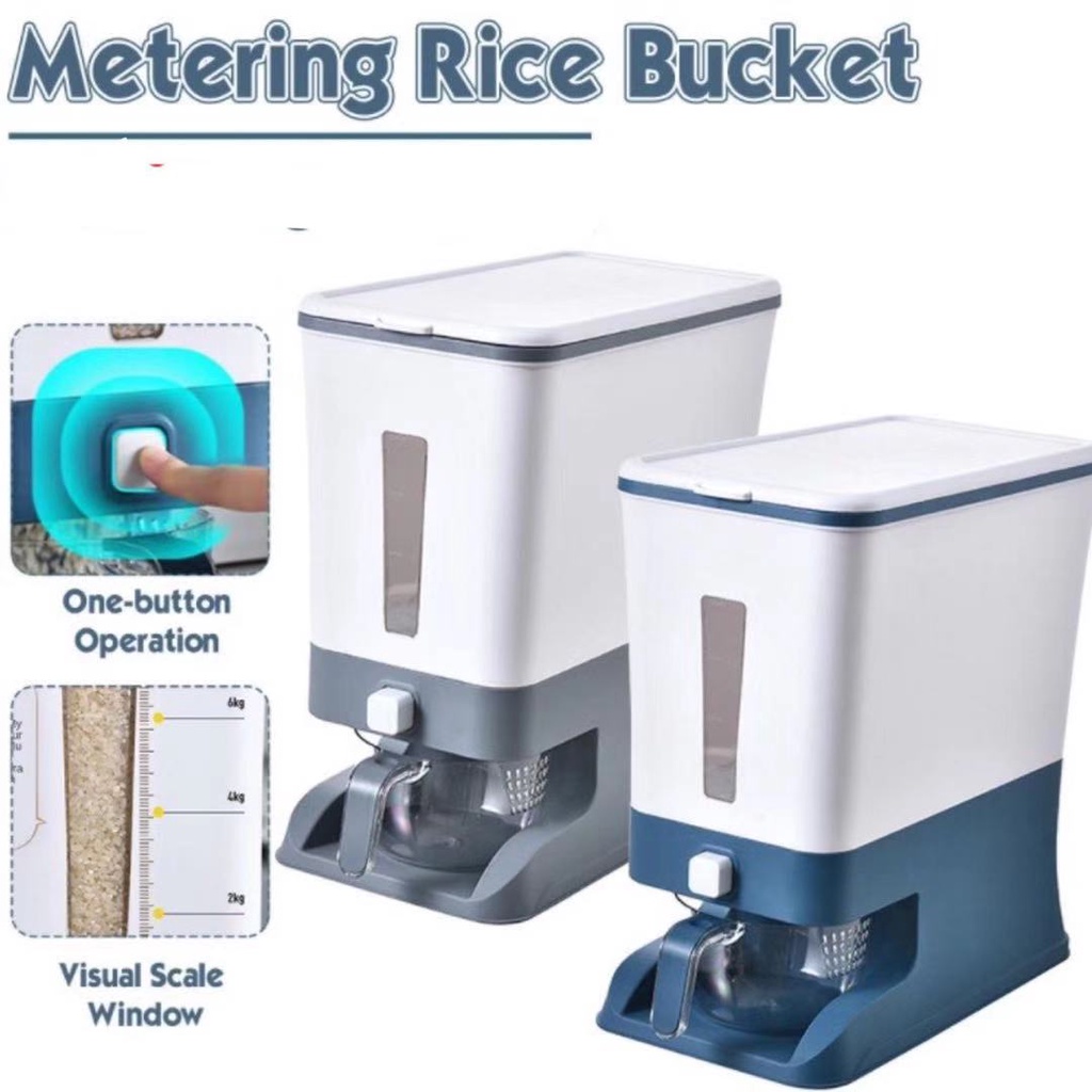 Kaisa Villa rice bucket rice dispenser 10L insect proof Moisture proof ...