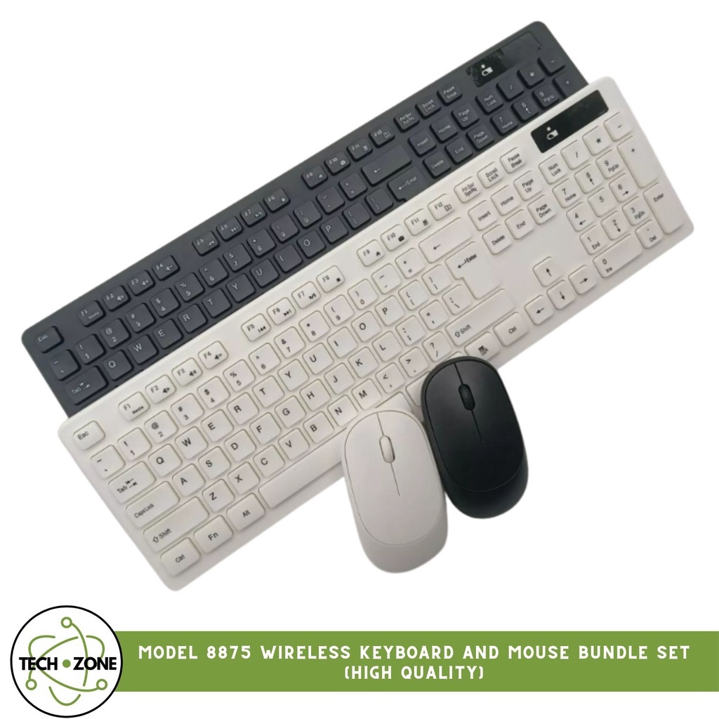 Techzone Model 8875 Wireless Keyboard And Mouse Bundle Set High Quality Shopee Philippines 8327
