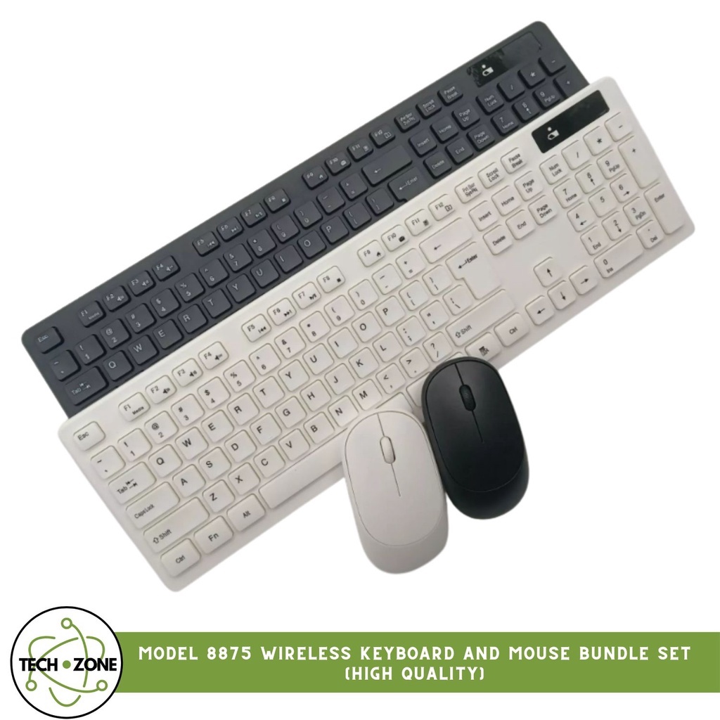 TECHZONE Model 8875 Wireless Keyboard and Mouse Bundle Set (HIGH