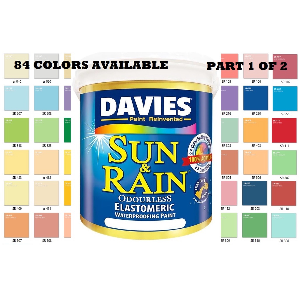 Sun And Rain Elastomeric Paint Color Chart Vrogue Co