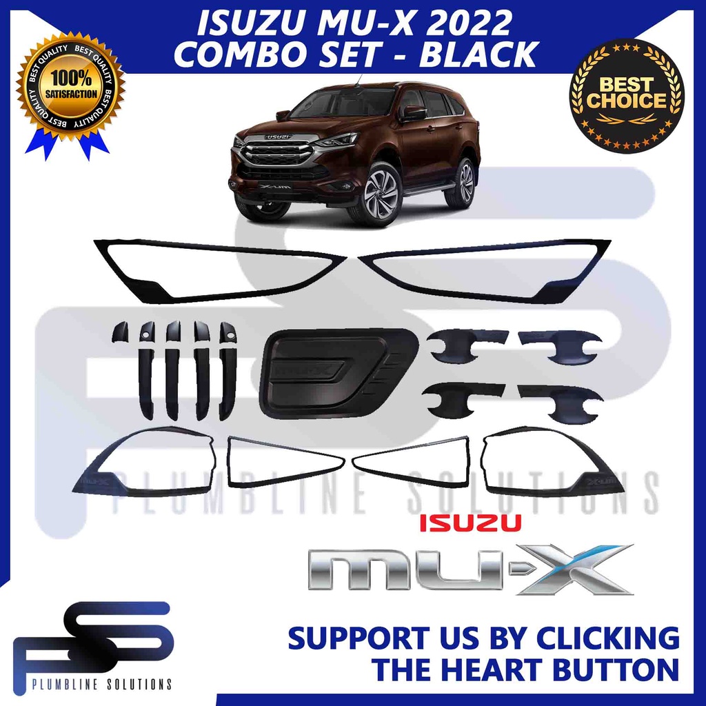 Isuzu MUX MUX Garnish Set 2022 Onwards BLACK AND CHROME / MUX