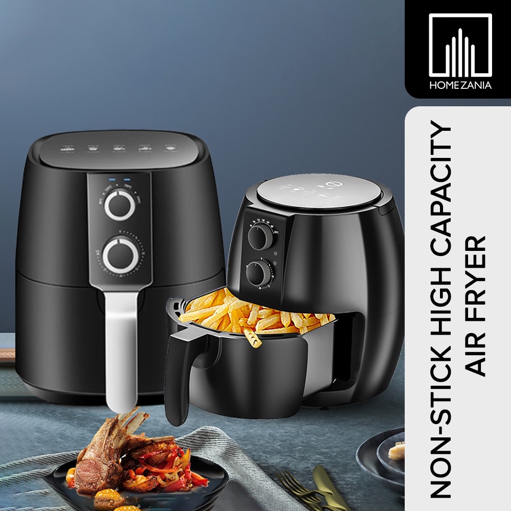 1500W Air Fryer 4.5L 5.5L Double Bowls Black Housing Mechanical