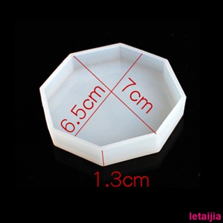Little Golden Dragon Hexagonal Base Coaster Swing Table DIY Epoxy Plaster Candle Diffuser Stone Silicone Pressure Plate Mold #6
