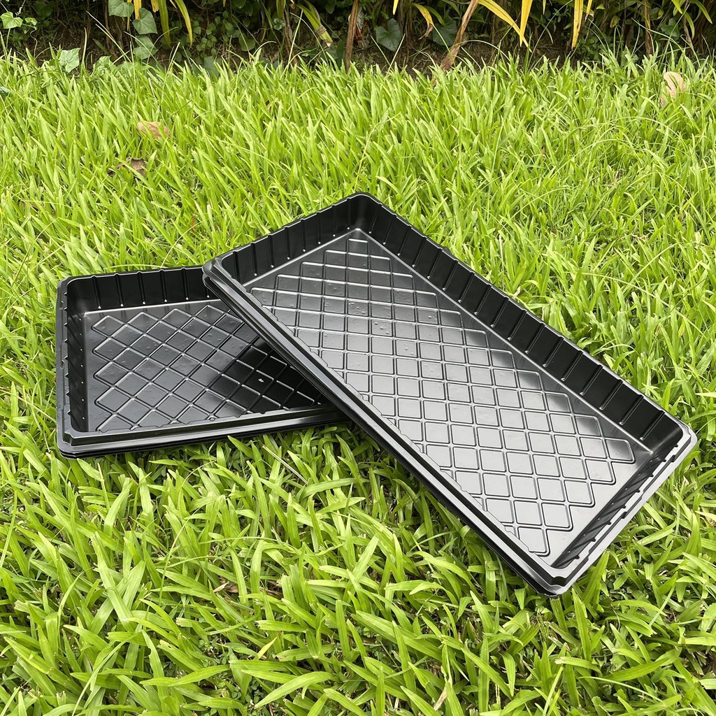 LHK 3/6pcs (54x28cm) PVC Seedling Tray No Holes PVC Tray Seedling Tray