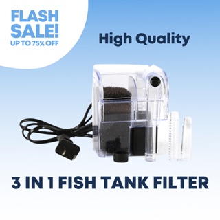 Original Aquarium Water External Filter Small Fish Tank Waterfall Filter 3 in 1 Hanging Cylinder Fil