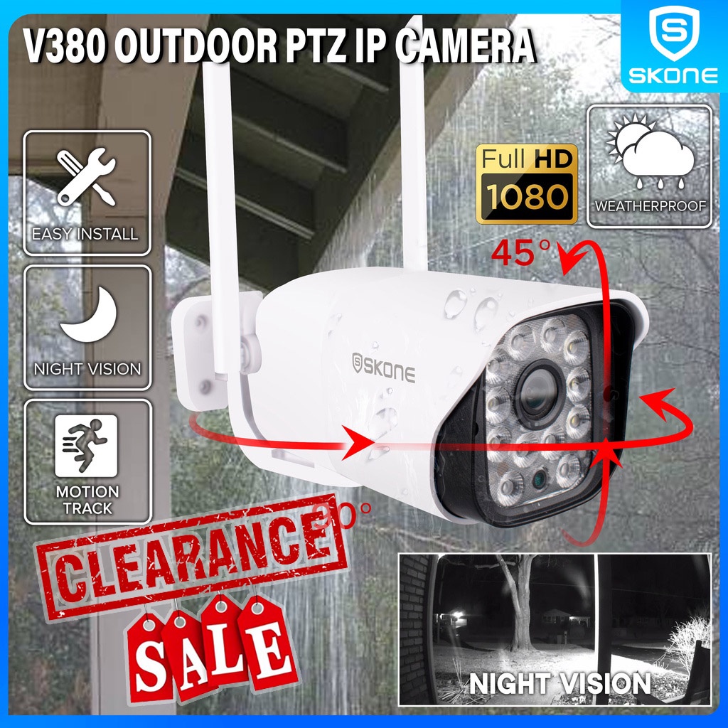CCTV Camera Wireless Outdoor CCTV IP Camera Wireless V380 Outdoor PTZ Waterproof Night Vision SKONE #1