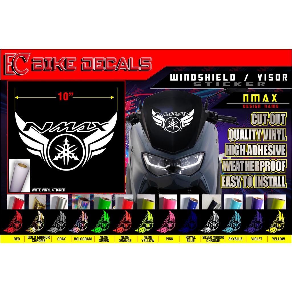 Yamaha Nmax Windshield Sticker Decal VISOR CUTOUT NMAX HIGH QUALITY