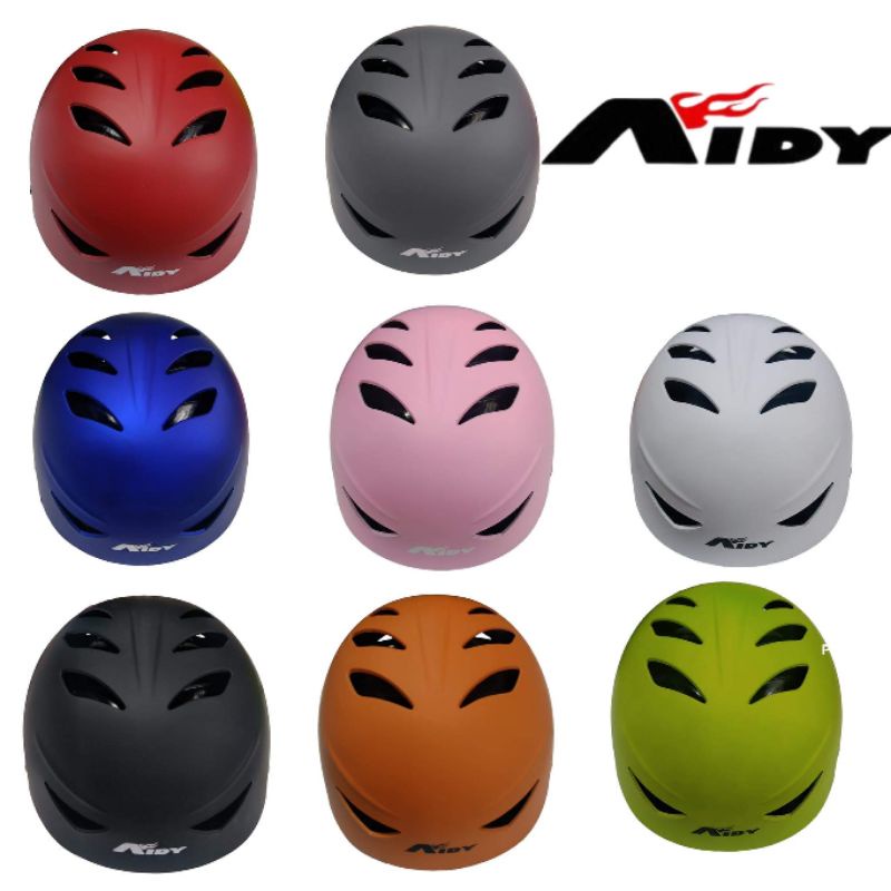 HELMET AIDY MATTE NUTSHELL MOTOR, BICYCLE HELMET Shopee Philippines