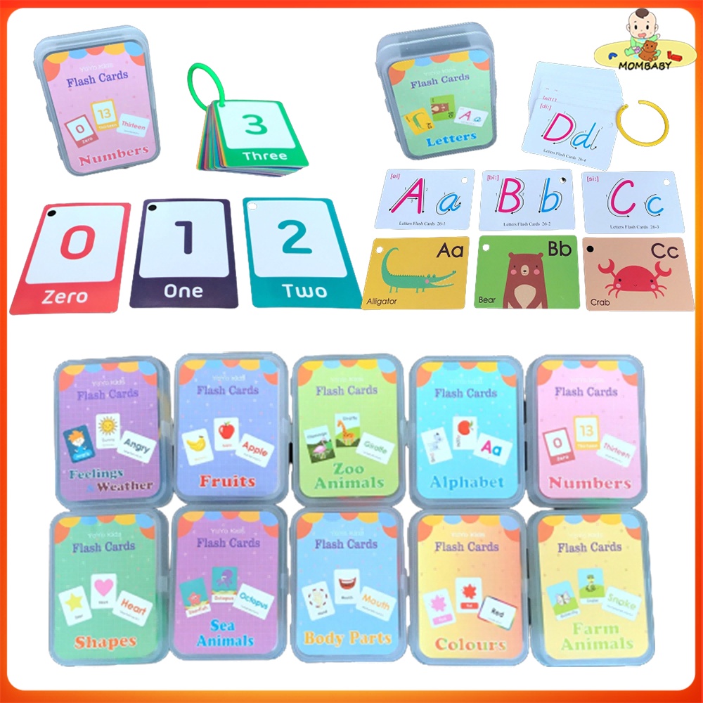 Mombaby Flash Cards Educational Alphabet Flash Cards Educational Toys ...