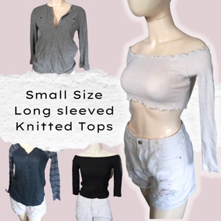 Small Knitted Tops Sweater Pullovers Long Sleeves- Small Size