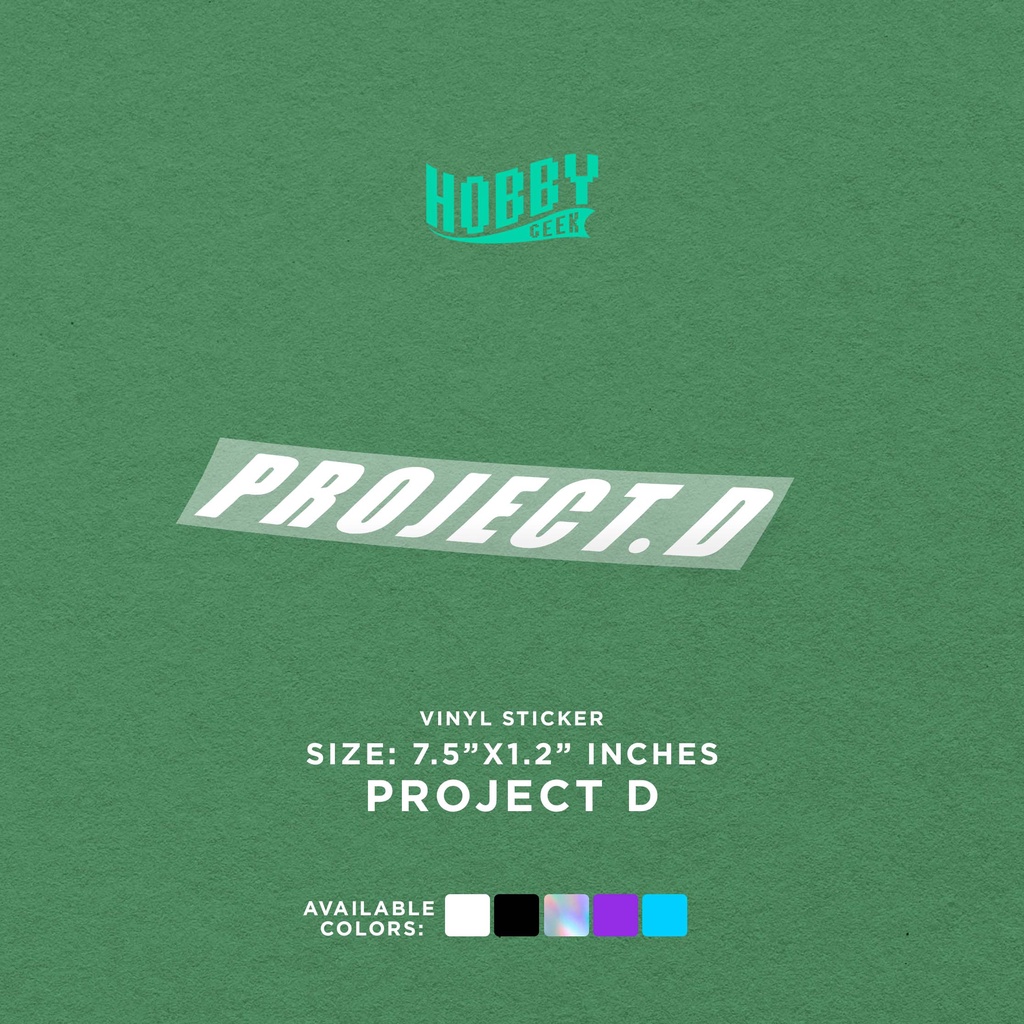 JDM Project D Vinyl Sticker Door Fender Window Decal Windshield Sticker