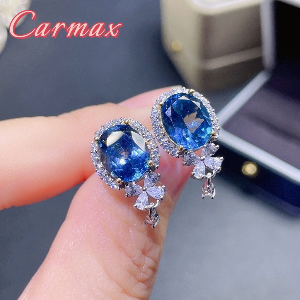 Butterfly Sapphire Earrings Elegant Blue Diamond Earrings