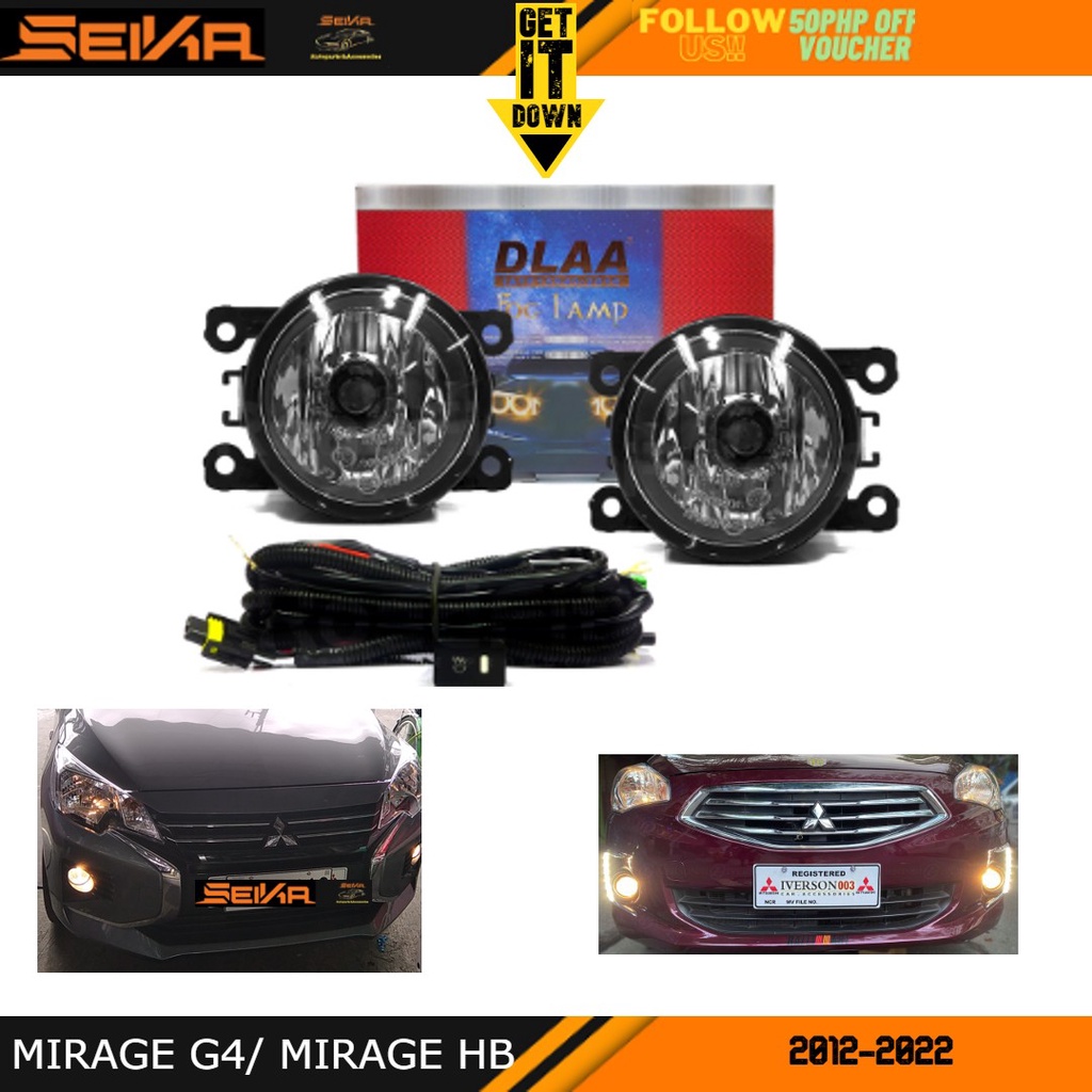 Mirage G4 Sedan/ Mirage HB DLAA Foglamp Fog light Assembly Complete Set Ready to Install