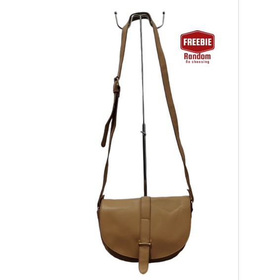 Caramel Brown Leather Sling Bag Shopee Philippines