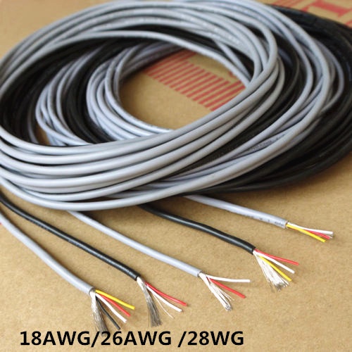 5 2 Meters UL2547 18AWG 26AWG 28WG Signal Shielded Cable PVC Insulated