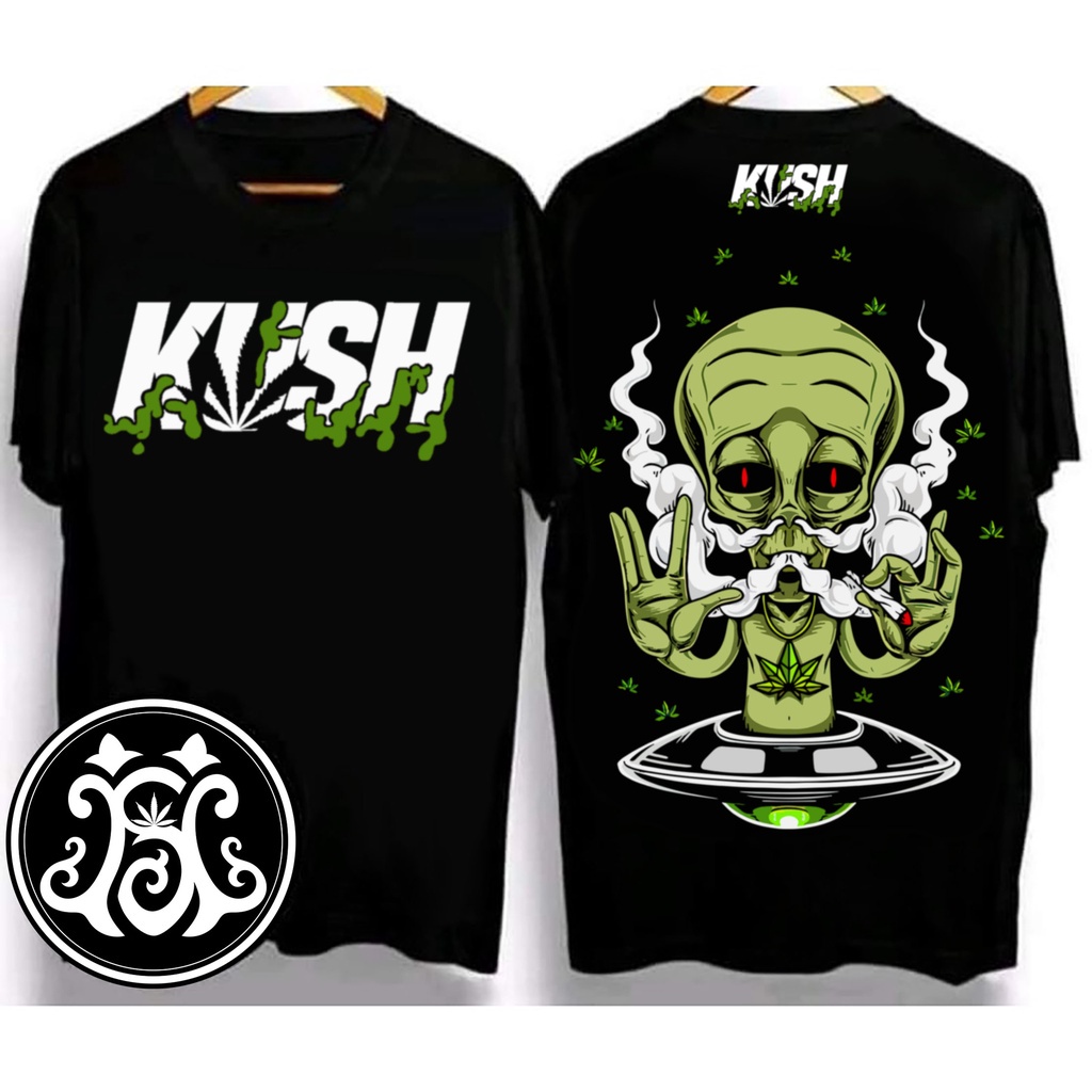 KUSH clothing oversize t shirt for mens Top Crazy Alien Creativity SIZE(S-3XL)black tops unisex COD.