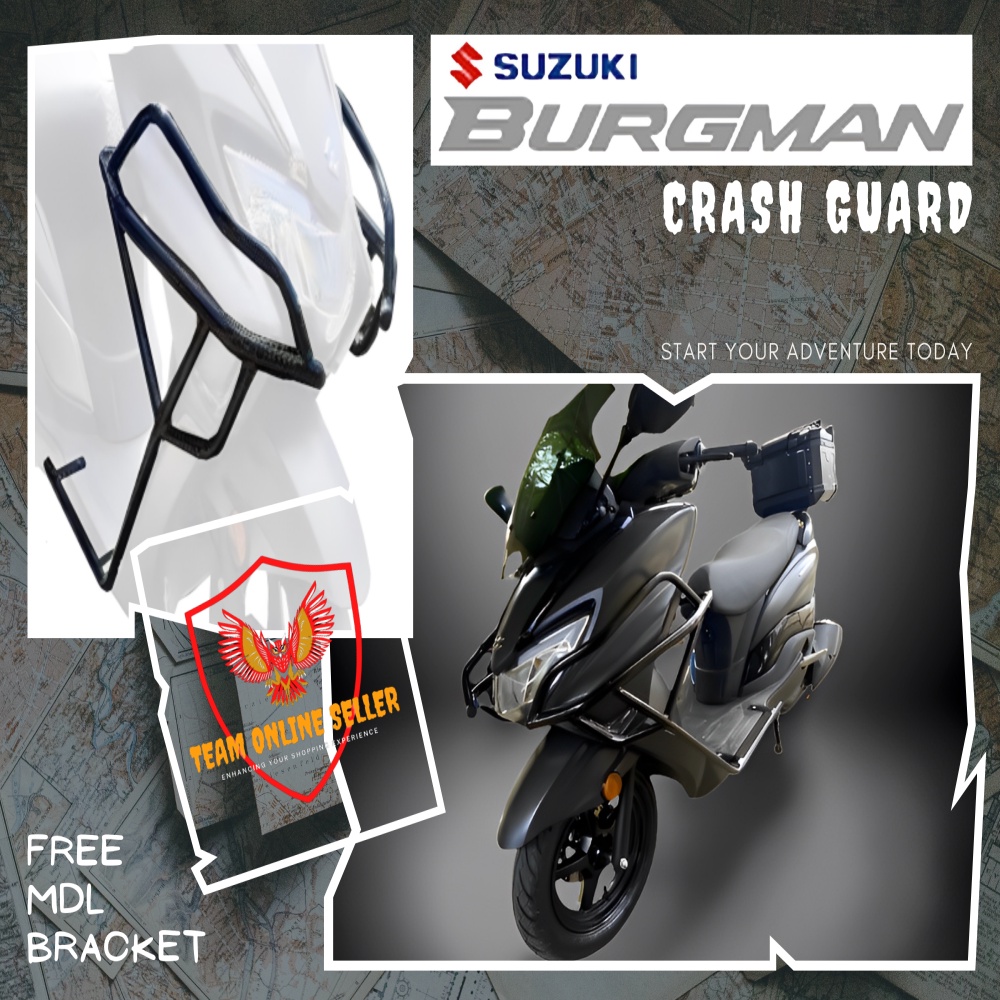 SUZUKI BURGMAN 125 FULL CRASH GUARD ( HEAVY DUTY ) Shopee Philippines