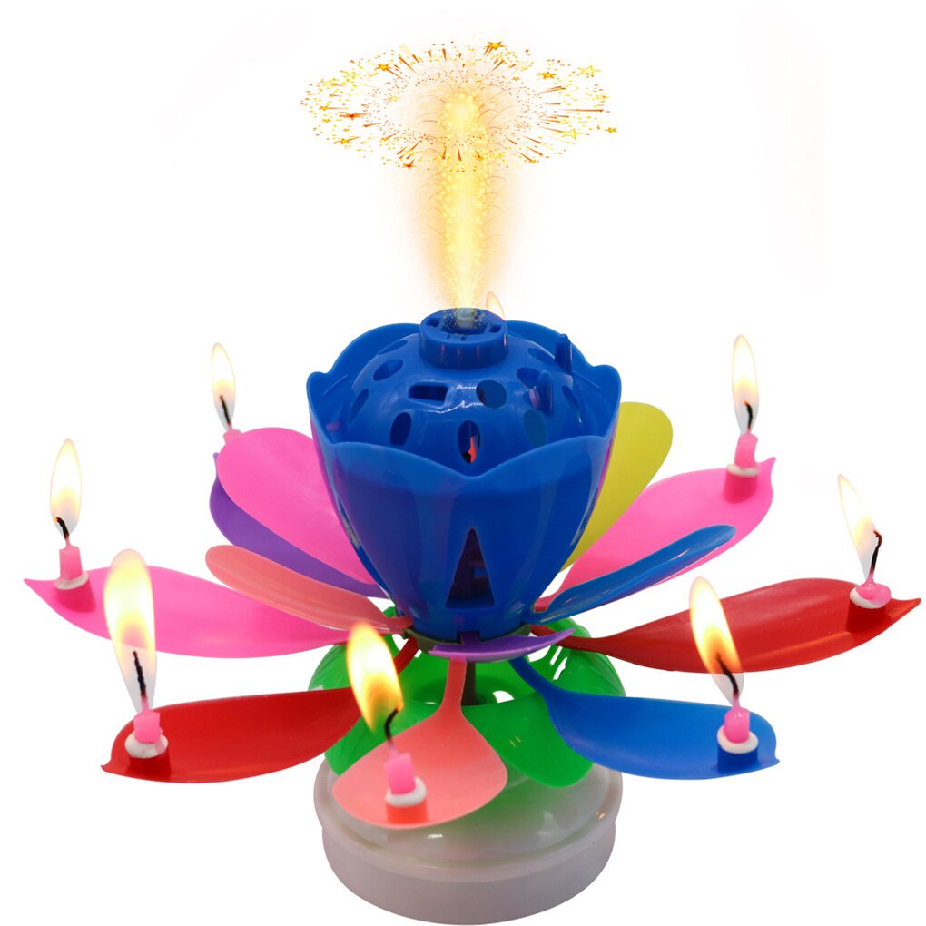 Homemakers Musical Flower Candles Rotating Flower Candles for Birthday