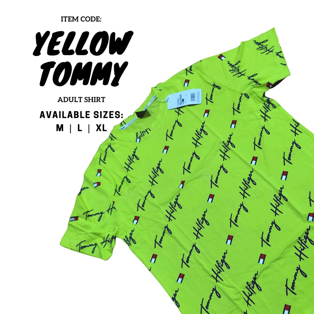 Tommy Hilfiger Adult Shirt (Yellow) Shopee Philippines