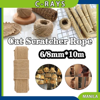 10m 6/8mm Cat Scratcher Rope Cat Tali Guni Hemp Rope Sisal Rope Replacement