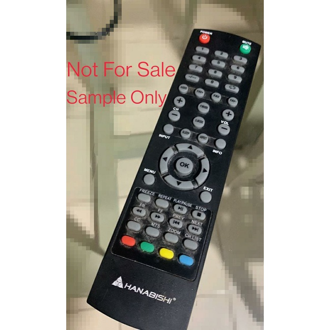 Universal Remote Control Replacement for Hanabishi LED TV Shopee