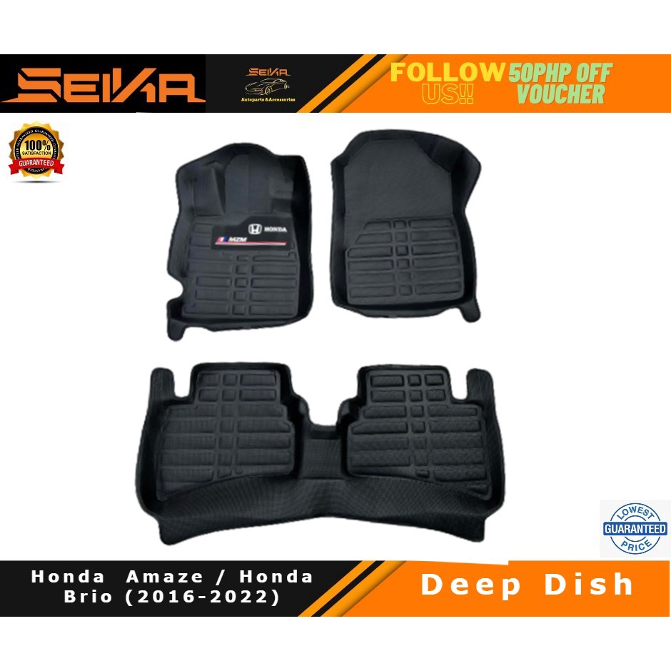 Honda Brio Diamond Deep Dish Matting Car Floor Mat Deepdish Mat for
