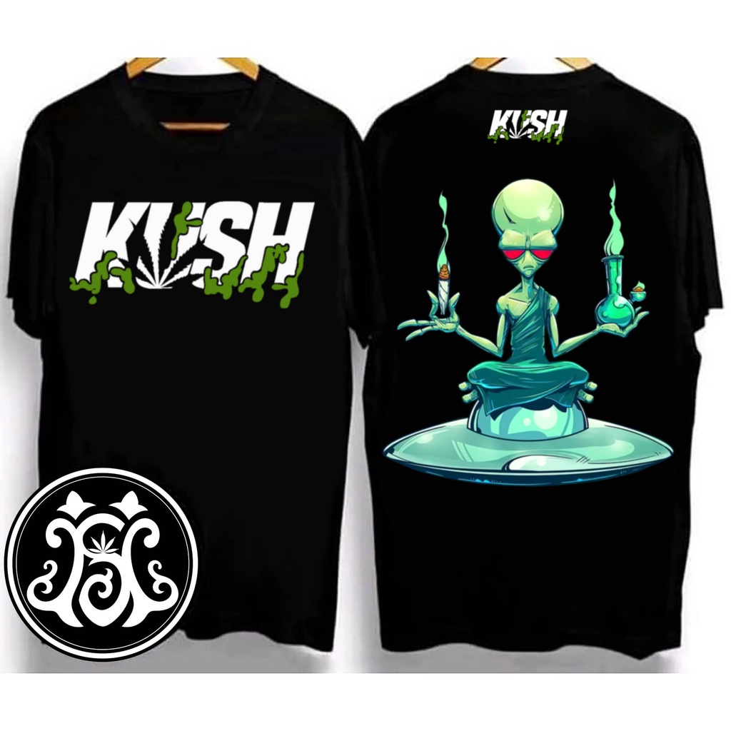KUSH clothing oversize t shirt for mens Top Crazy Alien Creativity SIZE(S-3XL)black tops unisex COD.