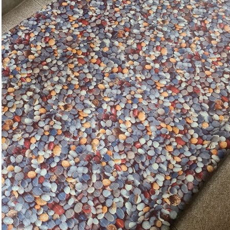 Anti-slip with Embossed Design Rubberized Linoleum Floor Mat Renolium