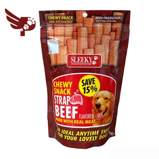 ❧✢❃Sleeky Chewy Snack Strap 175g - Beef Flavor - Dog Treats - petpoultryphGFDsdf