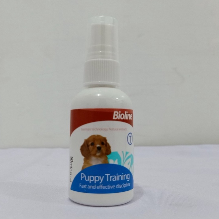 50ml and 120ml Bioline Dog Training Spray Pet Potty Aid Training Liquid Puppy Trainer #6