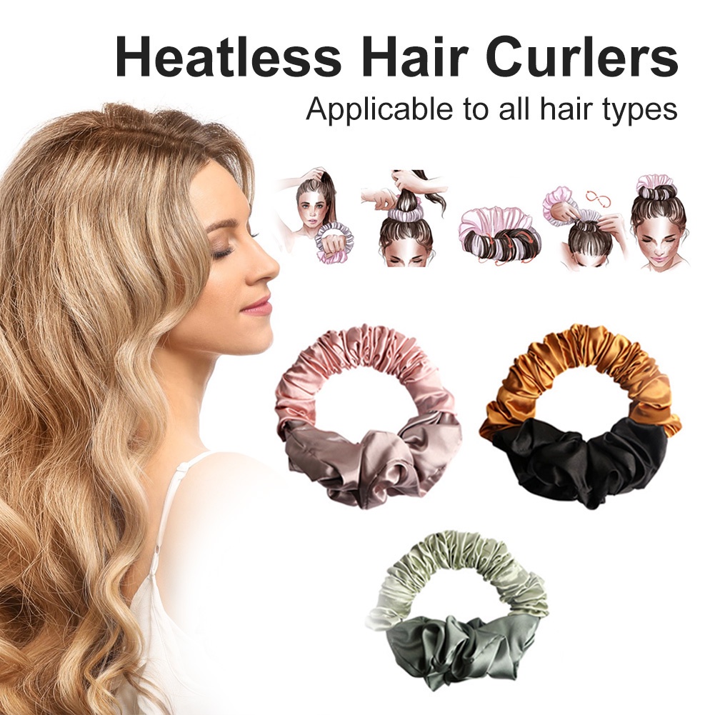 Tiktok Heatless Curls Lazy Curling Ring Sponge Sleep Curling Wave Curling Big Lazy Iron Shopee