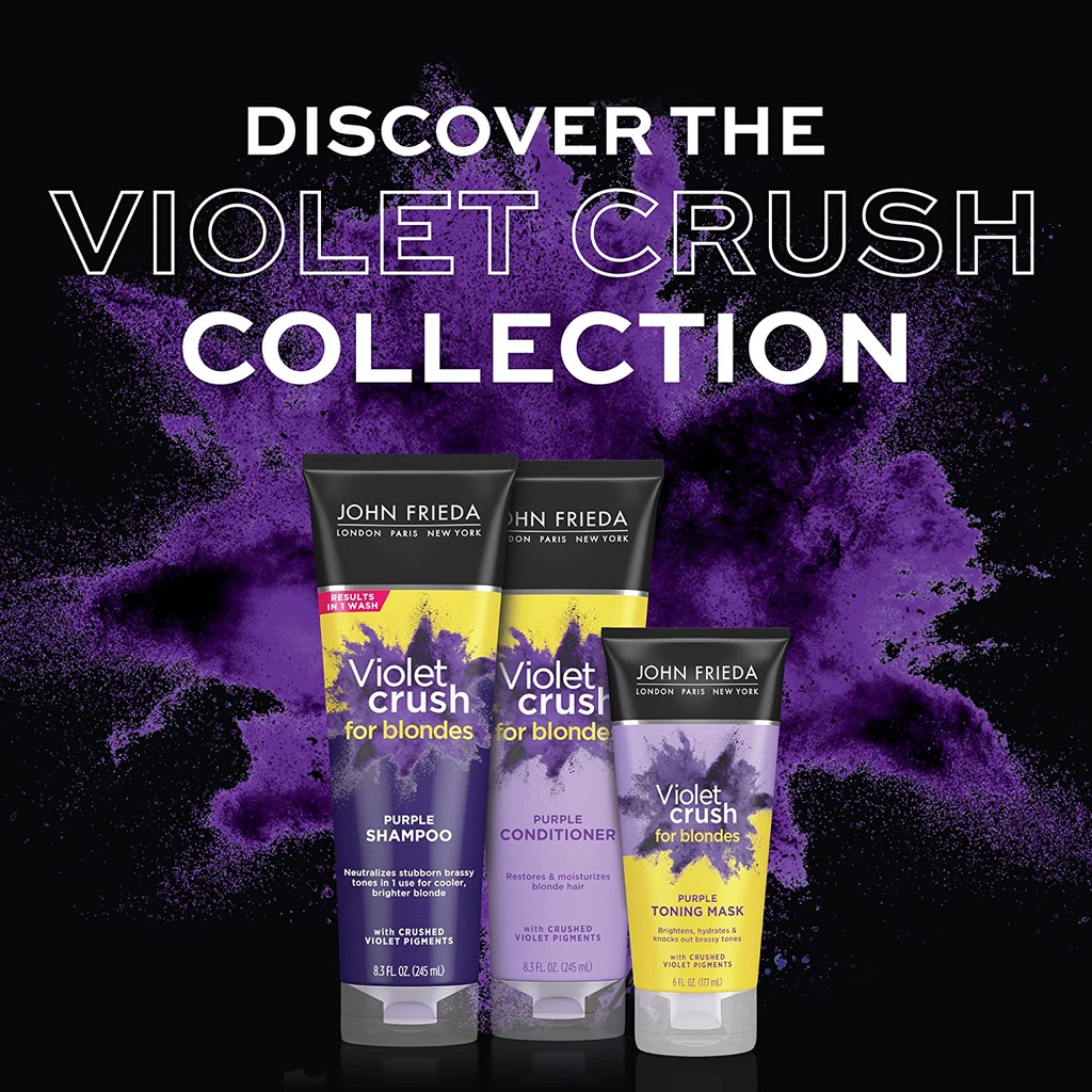 John Frieda Violet Crush Purple Shampoo, Conditioner and Purple Toning