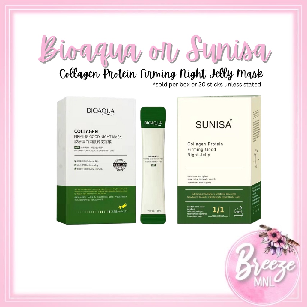 Bioaqua Collagen Firming Sleeping Mask per box of 20s Sunisa Collagen
