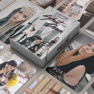 55pcs/Set Blackpink  Photocards Shut Down/ BRON PINK Album 2022 READY FOR LOVE  Lomo Card Lisa Jisoo Jennie Rose