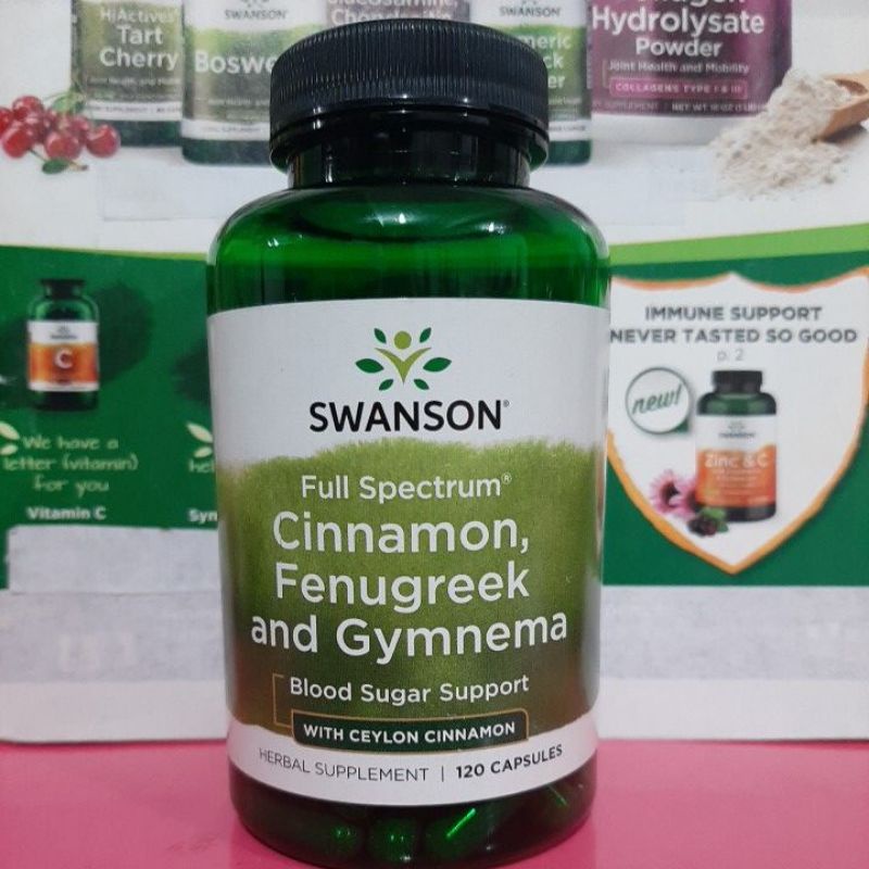 Cinnamon Fenugreek Gymnema 600mg. 120 capsules EXPIRY Oct. 2023