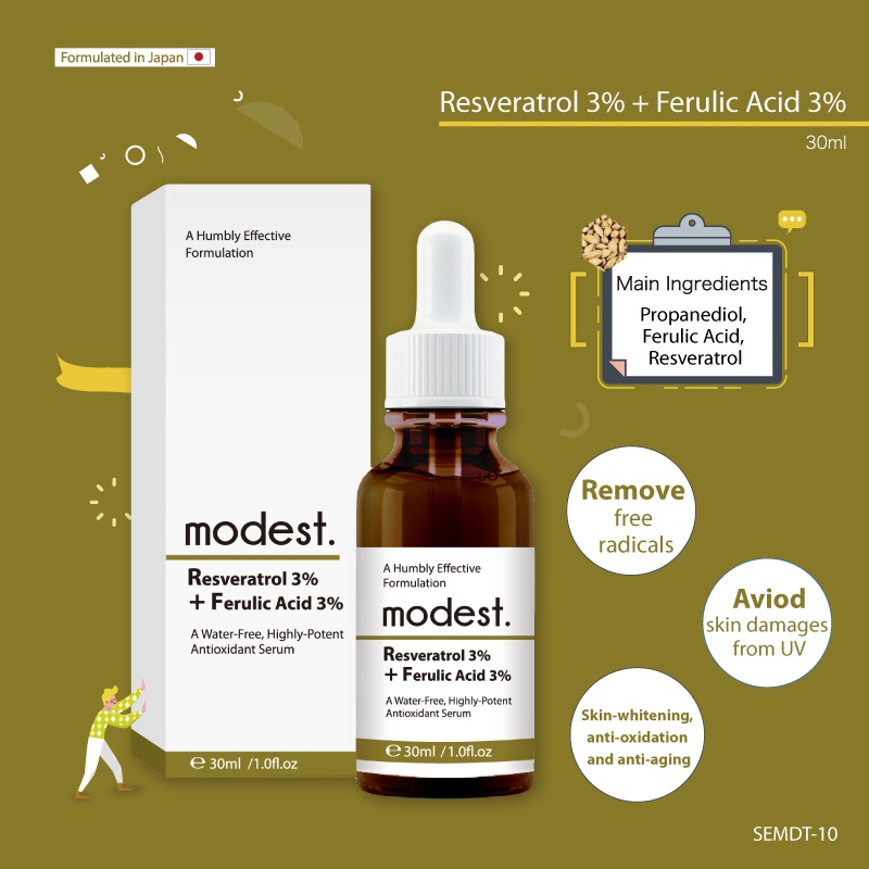 modest. Resveratrol 3 + Ferulic Acid 3 Serum Shopee Philippines