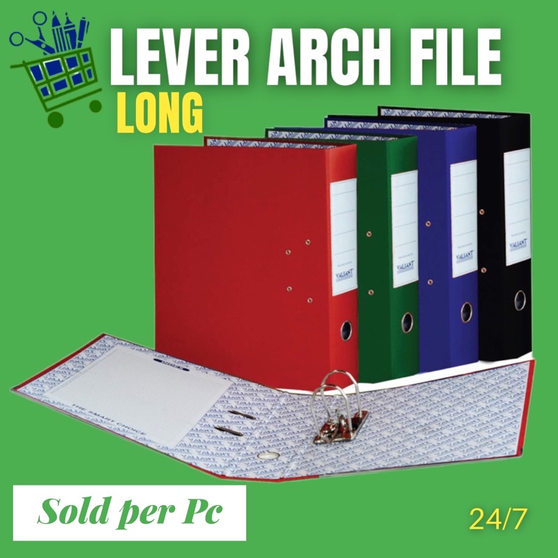 Valiant Lever Arch File Long size X Assorted Colors Shopee Philippines