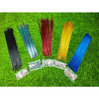 colored mountain bike spokes