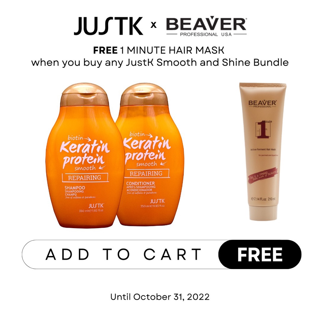 Just K Keratin Protein Repairing Shampoo and Conditioner 350ml
