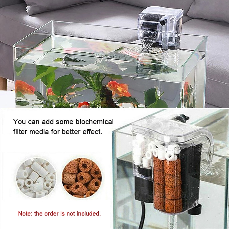 Filter For Aquarium Top Filter Hanging Filter Wall Filter Oxygen Setup Machine Waterfall Filtering #8
