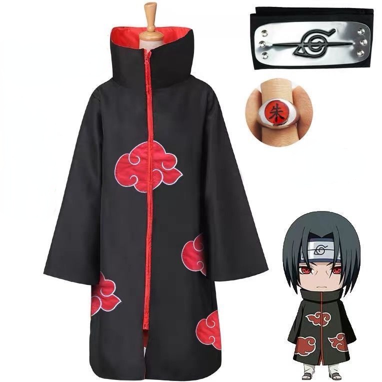 Naruto Clothes Uchiha Itachi Akatsuki Organization Cloak COS Clothing