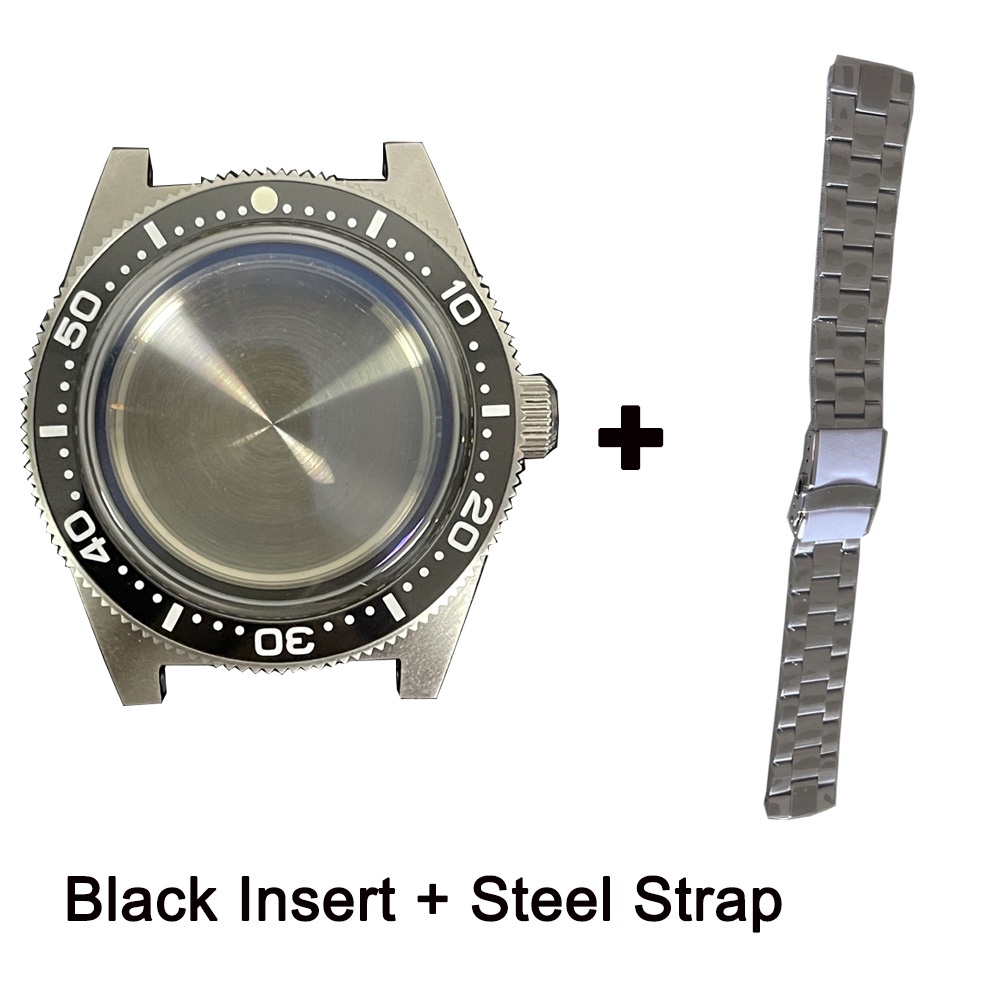 Watch Modify Parts 41mm Stainless Steel 62MAS Watch Case Sapphire Glass 300m Water Resistant Fit NH3
