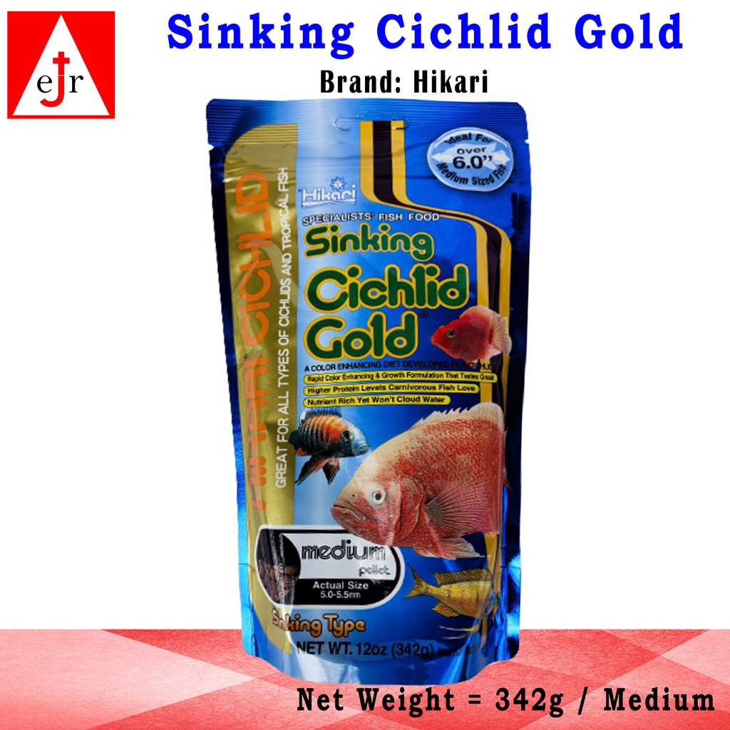 eJr Store - Hikari Sinking Cichlid Gold (Medium) 342g for Aquarium Cichlid Fish