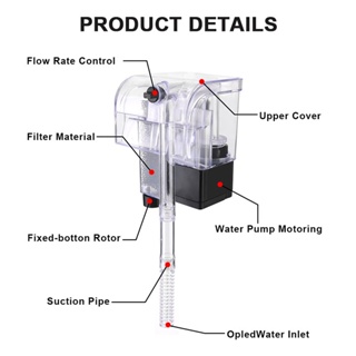 Filter For Aquarium Top Filter Hanging Filter Wall Filter Oxygen Setup Machine Waterfall Filtering #2