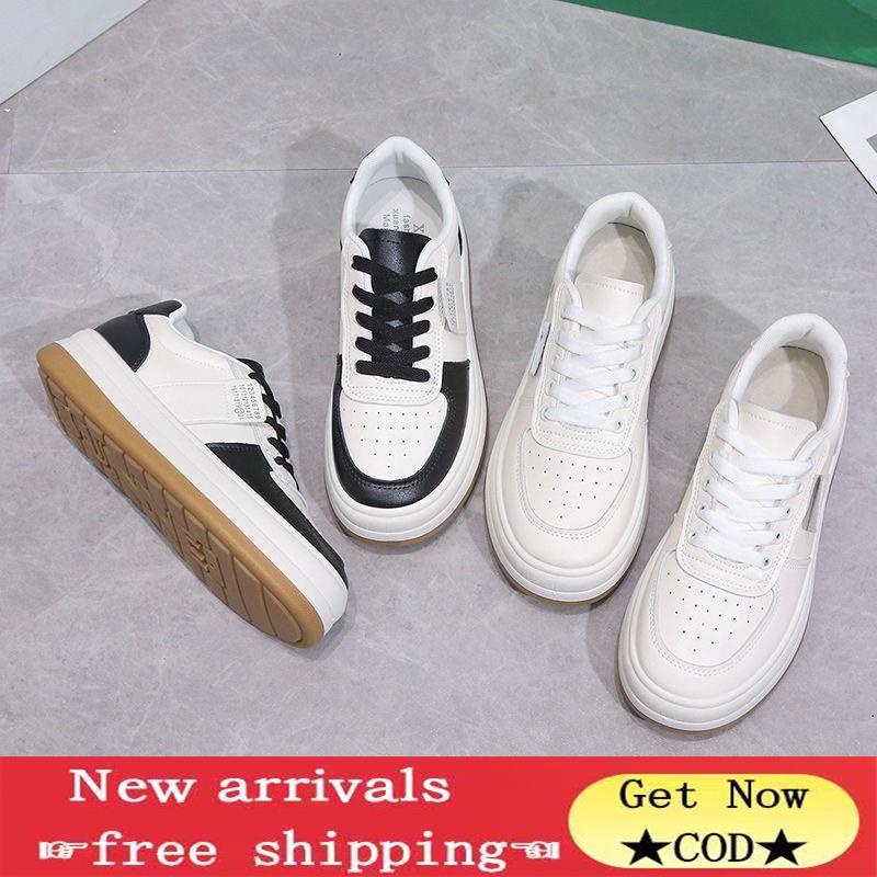 COD fast shipping KFashion design wedge sole korean sneakers for women