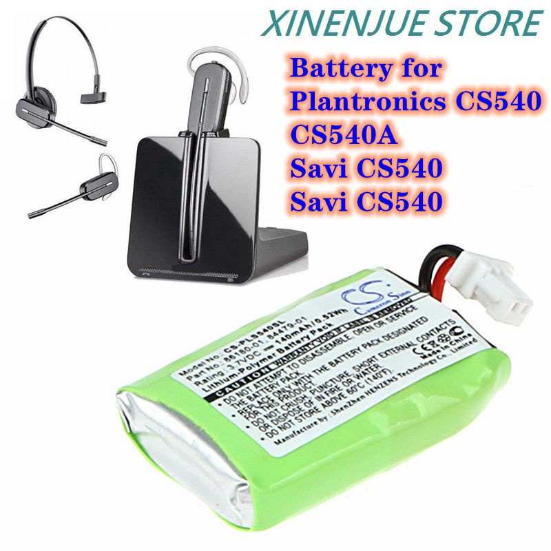 Wireless Headset Battery 3.7V/140mAh 8447901,8618001 for Plantronics
