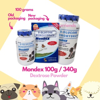 ☃▨❏Dextrose Powder Mondex 100G 340G Anti Dehydration Energy Supplement For Pet Dog Cat