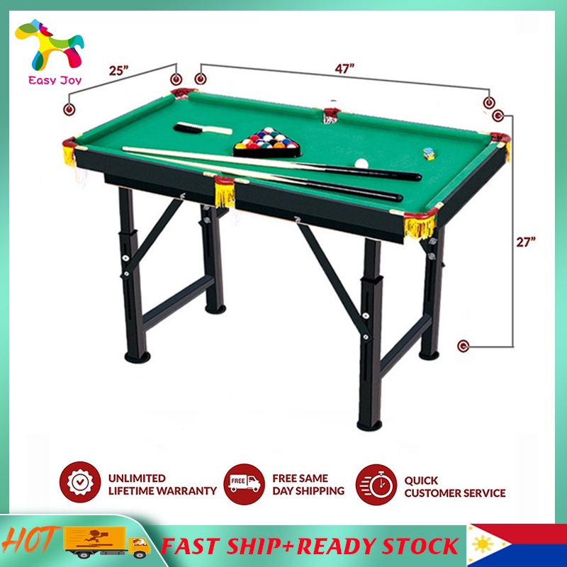47 Inches Mini Billiard Table Liftable Foldable Kids Gift Billiard